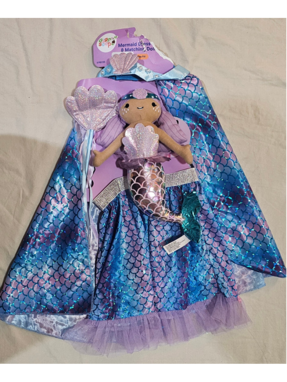 Gigglescape Girls Mermaid Costume Set Size 3-6 years Halloween